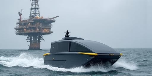 Offshore testing facility with autonomous vessel